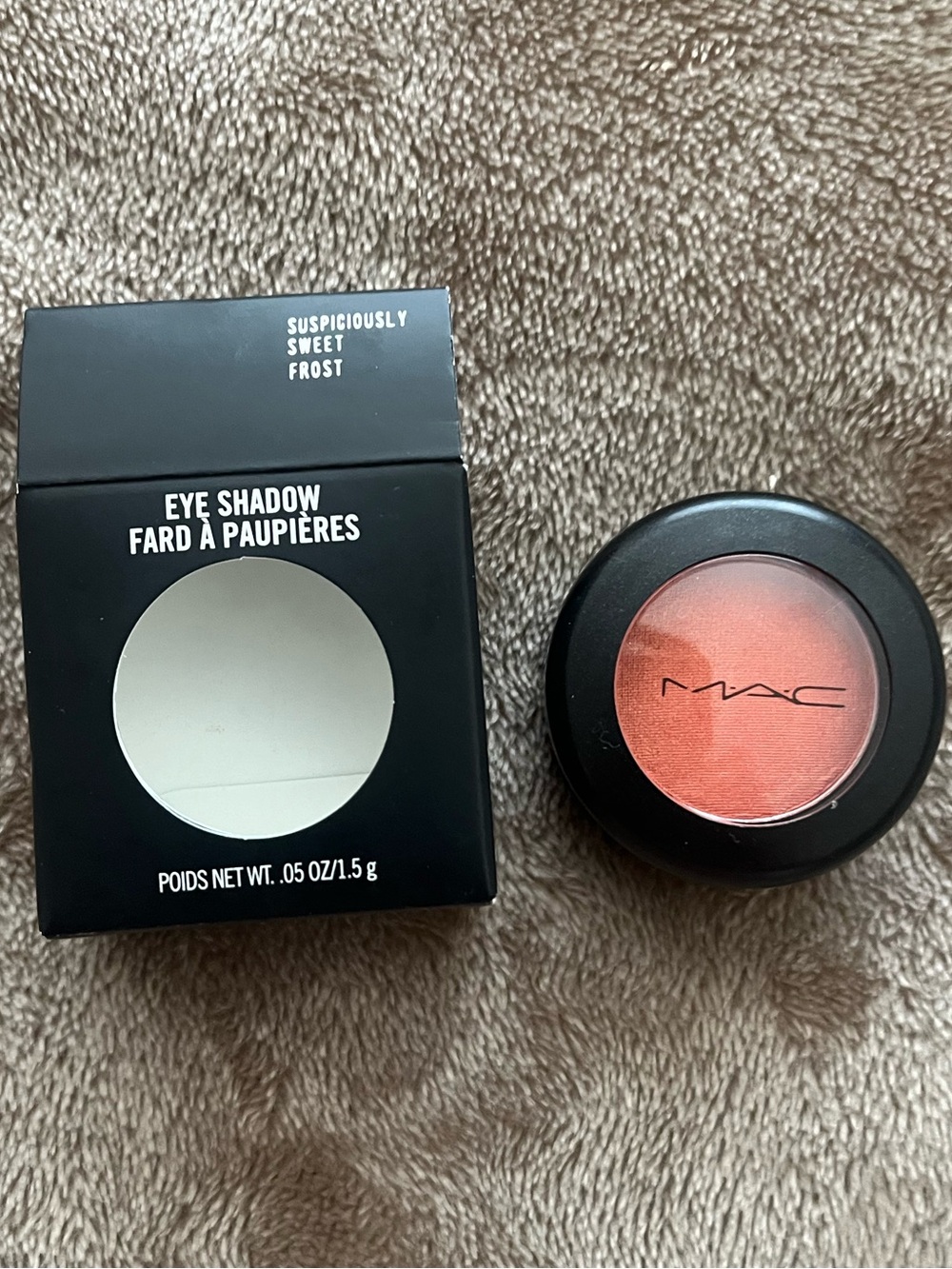 MAC Cosmetics Suspiciously Sweet Frost Peach Coral Eyeshadow